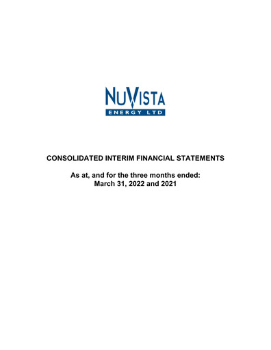 Thumbnail NuVista Energy Quarterly Report 2022-q1