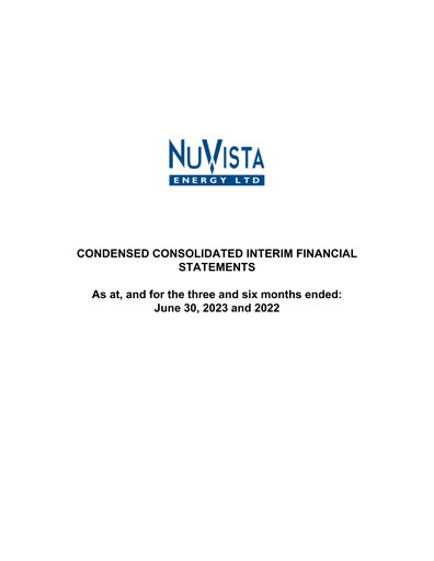 Thumbnail NuVista Energy Quarterly Report 2023-q2