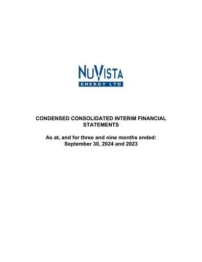 Thumbnail NuVista Energy Quarterly Report 2024-q3