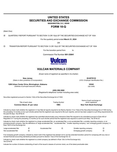 Thumbnail Vulcan Materials Quarterly Report 2024-q1