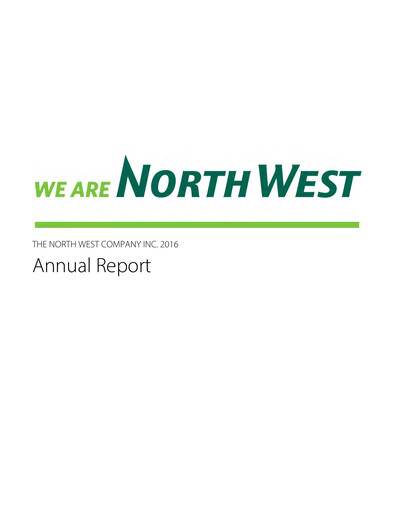 Thumbnail The North West Company Annual Report 2016