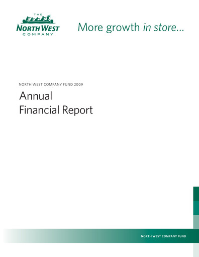 Thumbnail The North West Company Financial Report 2009