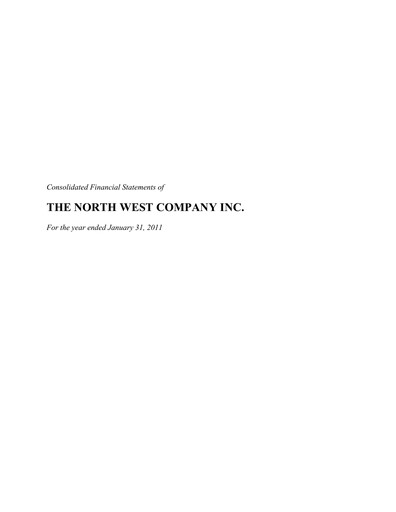 Vorschaubild The North West Company Finanzmitteilung fy2011