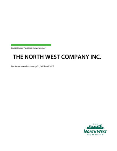 Vorschaubild The North West Company Finanzmitteilung fy2013