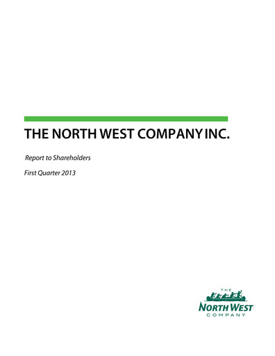 Thumbnail The North West Company Quarterly Report 2013-q1