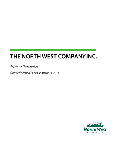 Thumbnail The North West Company Quarterly Report 2013-q4