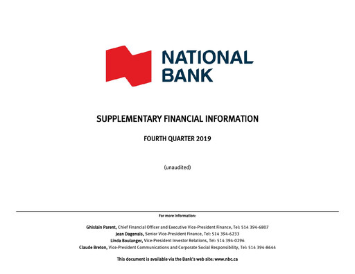 Thumbnail National Bank of Canada
 Financial Statement 2019