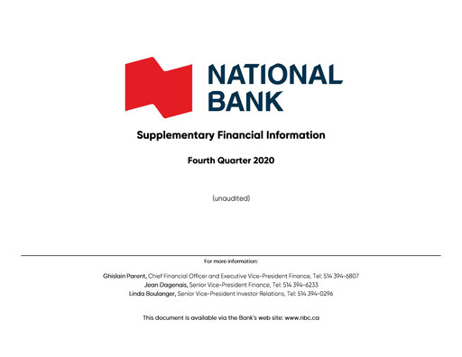 Thumbnail National Bank of Canada
 Financial Statement 2020