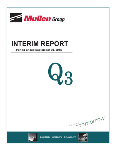 Thumbnail Mullen Group Quarterly Report 2015-q3