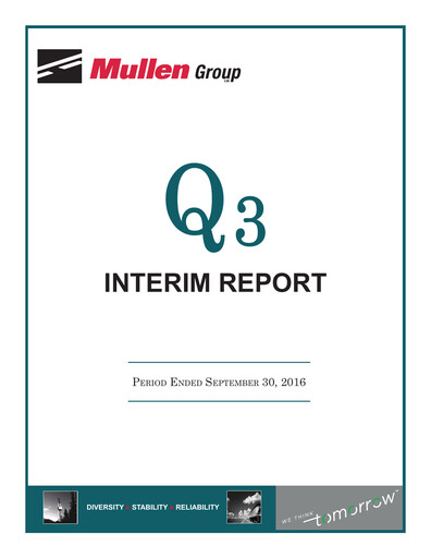Thumbnail Mullen Group Quarterly Report 2016-q3