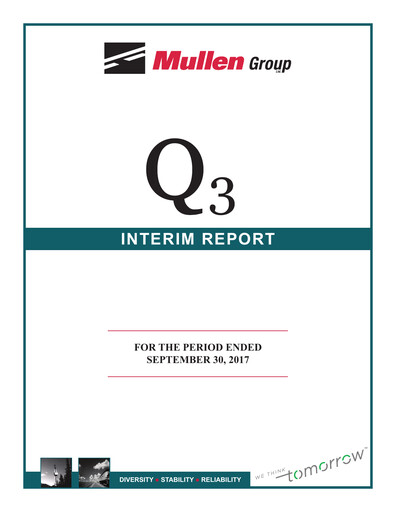 Thumbnail Mullen Group Quarterly Report 2017-q3