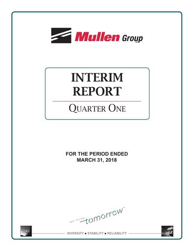 Thumbnail Mullen Group Quarterly Report 2018-q1