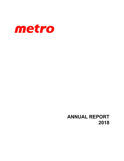 Thumbnail Metro Annual Report 2018