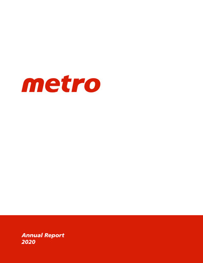 Thumbnail Metro Annual Report 2020