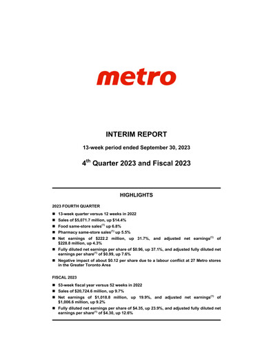 Thumbnail Metro Quarterly Report 2023-q4