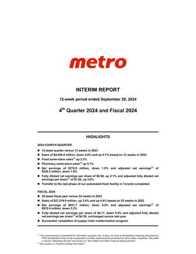 Thumbnail Metro Quarterly Report 2024-q4