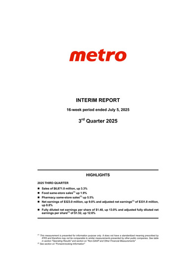 Thumbnail Metro Quarterly Report 2025-q3