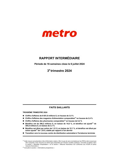 Thumbnail Metro Quarterly Report 2024-q3