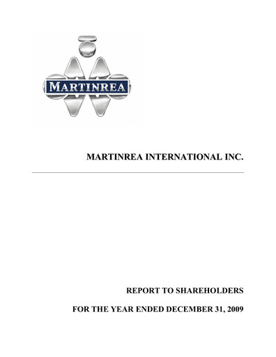 Vorschaubild Martinrea International Jahresbericht 2009