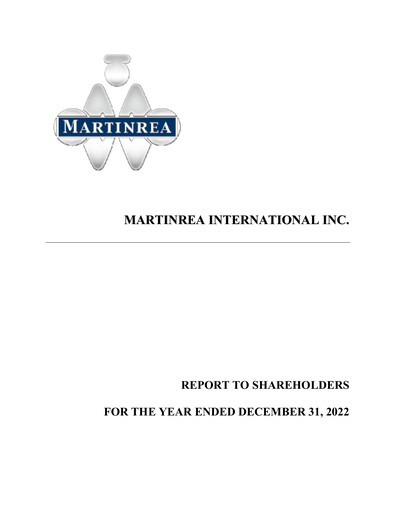Vorschaubild Martinrea International Jahresbericht 2022