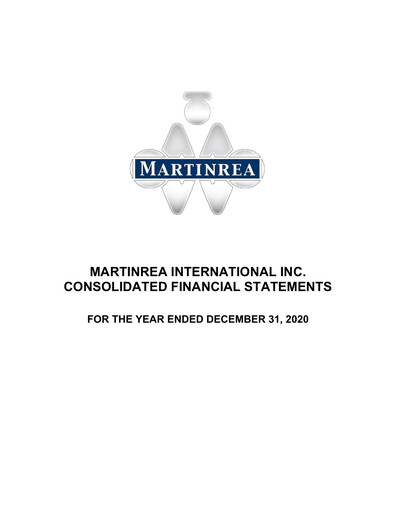 Thumbnail Martinrea International Financial Statement 2020