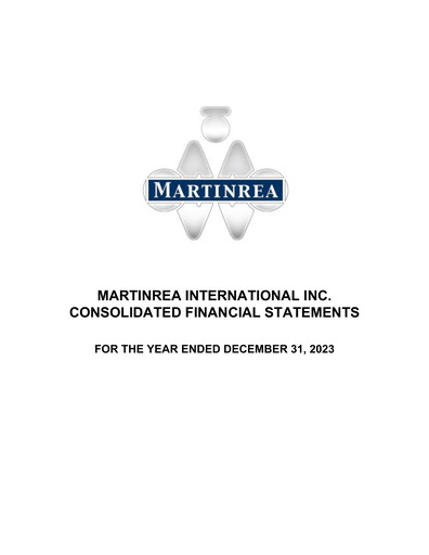 Thumbnail Martinrea International Financial Statement 2023