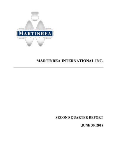 Vorschaubild Martinrea International Quartalsbericht 2018-q2