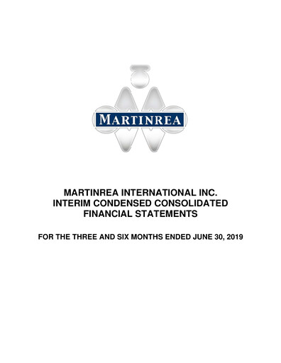 Vorschaubild Martinrea International Quartalsbericht 2019-q2