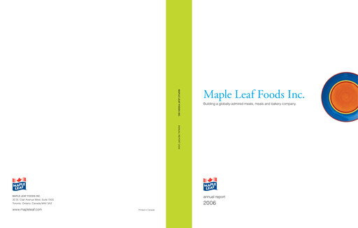 Thumbnail Maple Leaf Foods Annual Report 2006