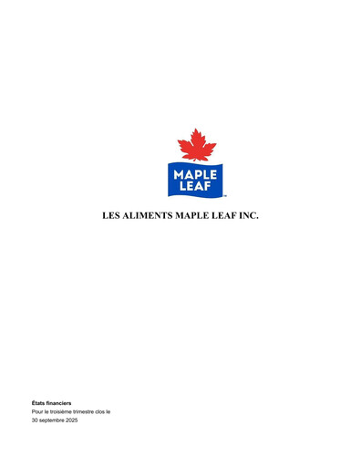 Thumbnail Maple Leaf Foods Financial Statement 2025-q3