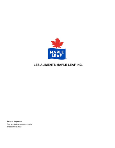 Thumbnail Maple Leaf Foods Quarterly Report 2022-q3