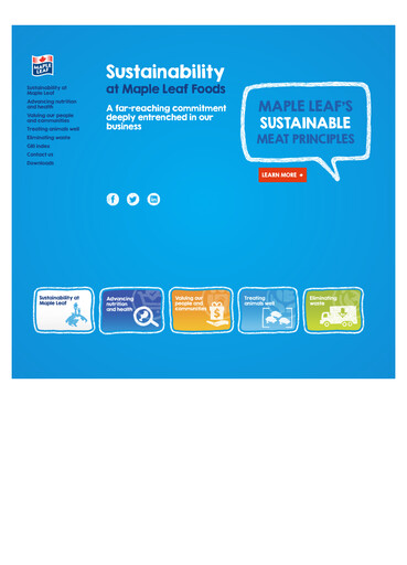 Thumbnail Maple Leaf Foods Sustainability Report 2016