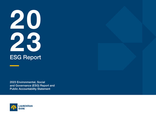Miniature Laurentian Bank of Canada Rapport ESG 2023