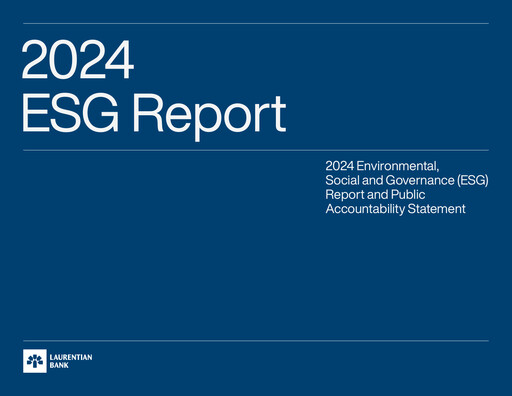Miniature Laurentian Bank of Canada Rapport ESG 2024