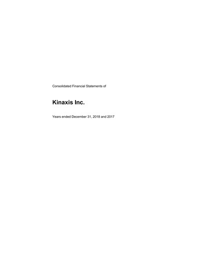 Thumbnail Kinaxis Financial Statement 2018