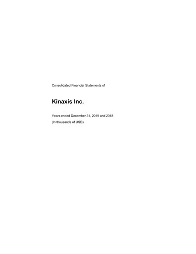 Thumbnail Kinaxis Financial Statement 2019