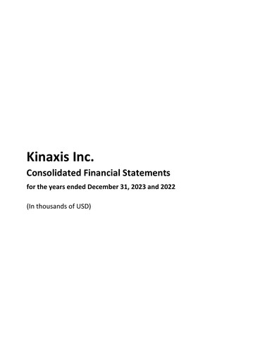 Thumbnail Kinaxis Financial Statement 2023