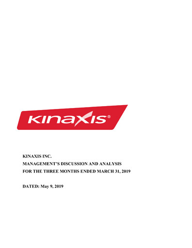 Thumbnail Kinaxis Quarterly Report 2019-q1