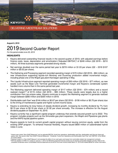 Thumbnail Keyera Quarterly Report 2019-q2