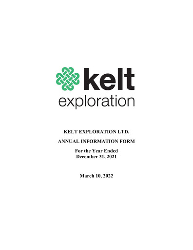Miniature Kelt Exploration Rapport annuel 2021
