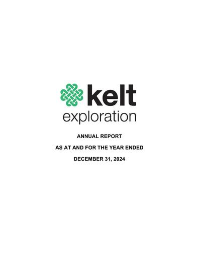 Miniature Kelt Exploration Rapport annuel 2024