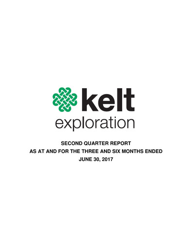 Vorschaubild Kelt Exploration Quartalsbericht 2017-q2