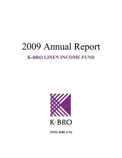 Thumbnail K-Bro Linen Annual Report 2009