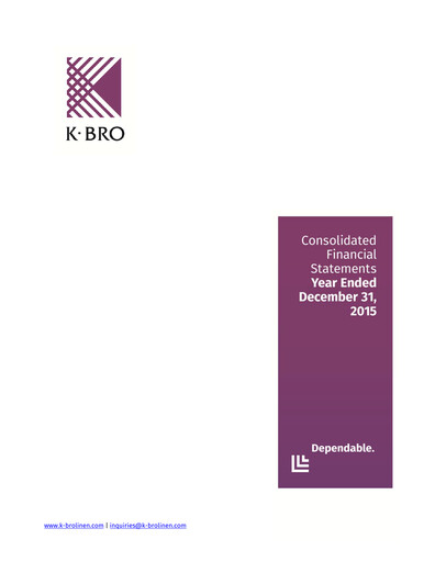 Thumbnail K-Bro Linen Financial Statement 2015