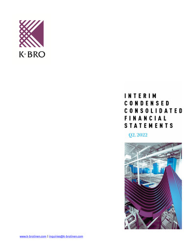 Thumbnail K-Bro Linen Quarterly Report 2022-q2