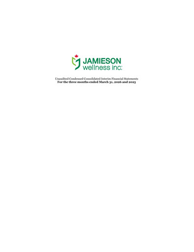 Thumbnail Jamieson Wellness Quarterly Report 2026-q1