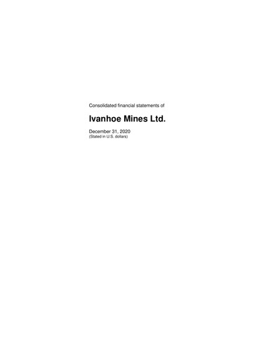 Thumbnail Ivanhoe Mines
 Financial Statement 2020