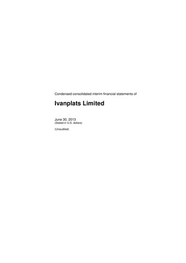 Thumbnail Ivanhoe Mines
 Quarterly Report 2013-q2