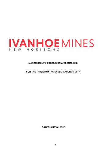 Thumbnail Ivanhoe Mines
 Quarterly Report 2017-q1