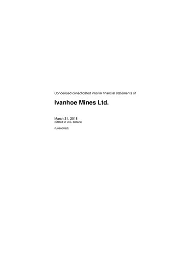 Thumbnail Ivanhoe Mines
 Quarterly Report 2018-q1